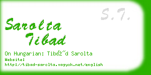 sarolta tibad business card